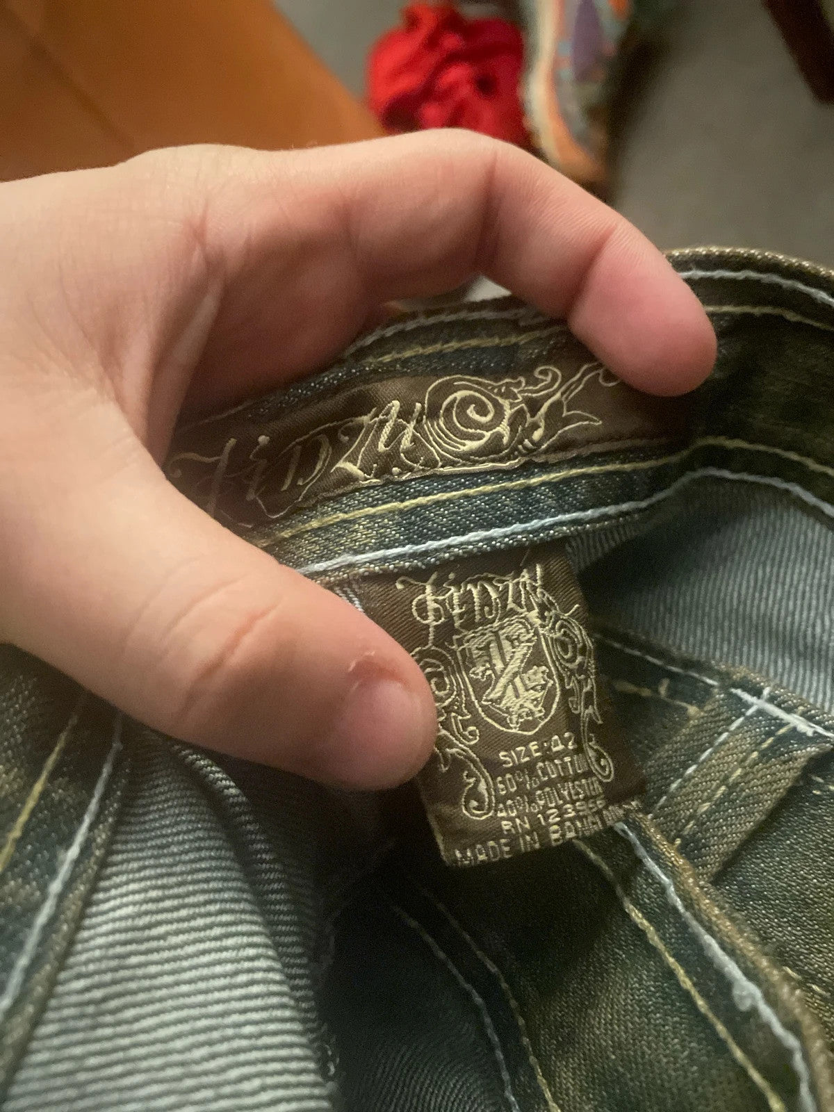 Vintage Grey Baggy Jean Shorts Jorts - 42W