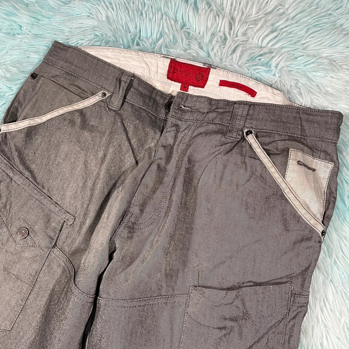 Vintage Grey Denim Jean Shorts Jorts - 34W