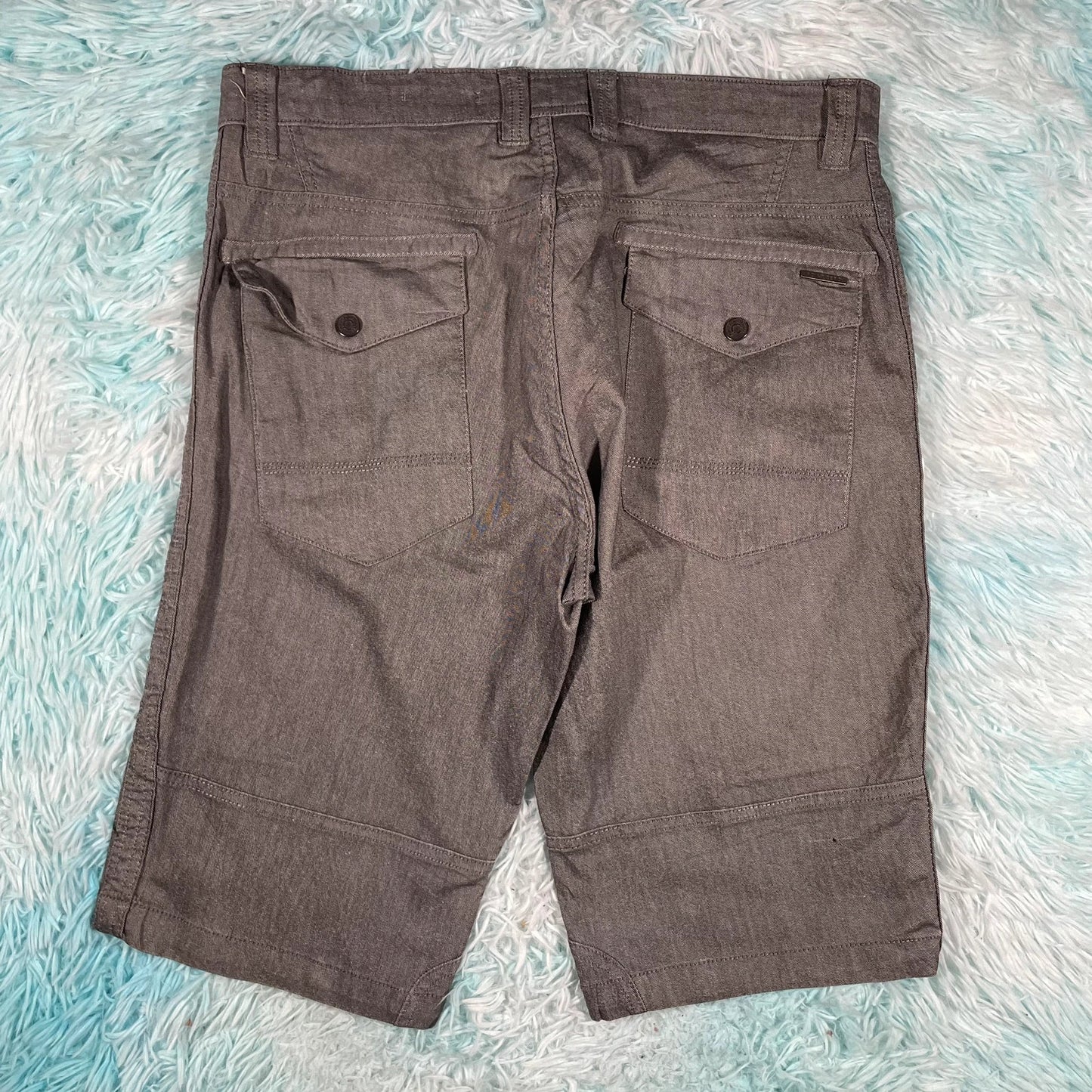Vintage Grey Denim Jean Shorts Jorts - 34W