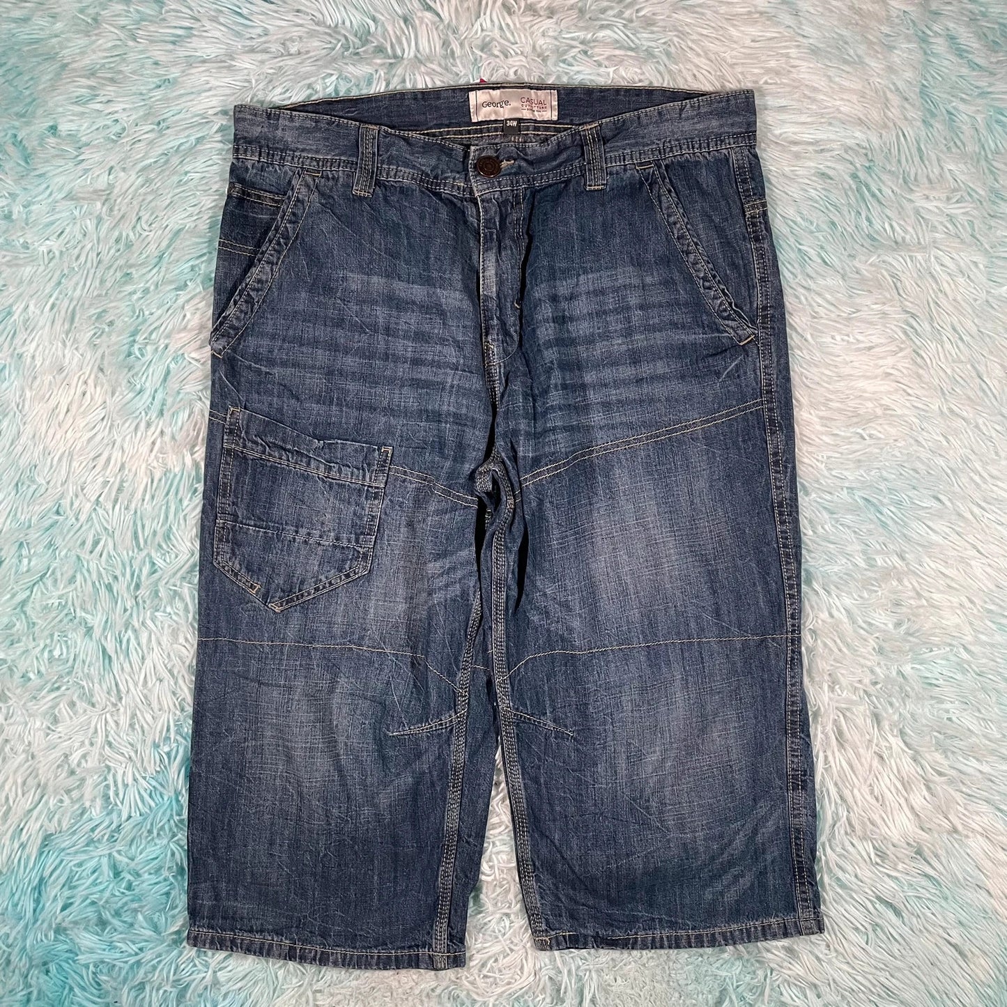 Vintage 00s Denim Jean Shorts Jorts - 34w