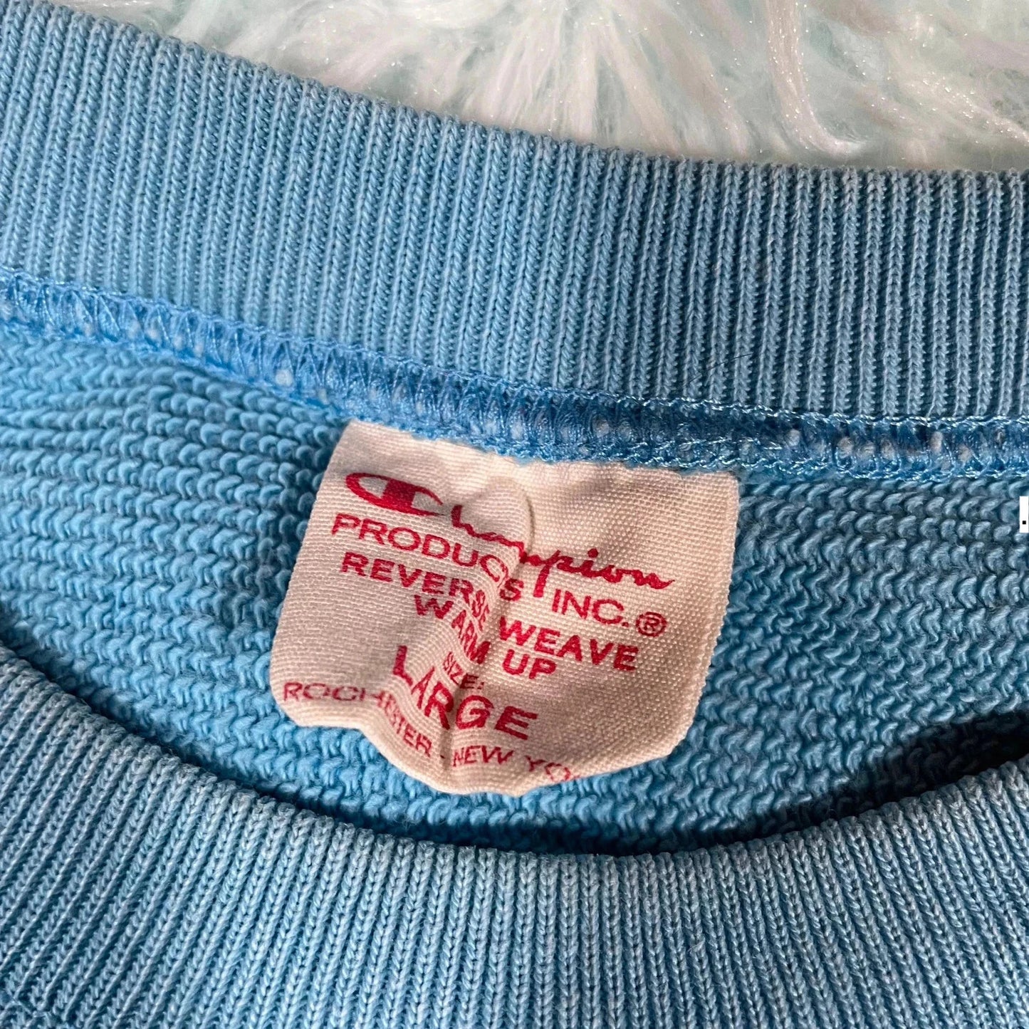 Baby Blue Champion Reverse Weave Sweatshirt - Large
