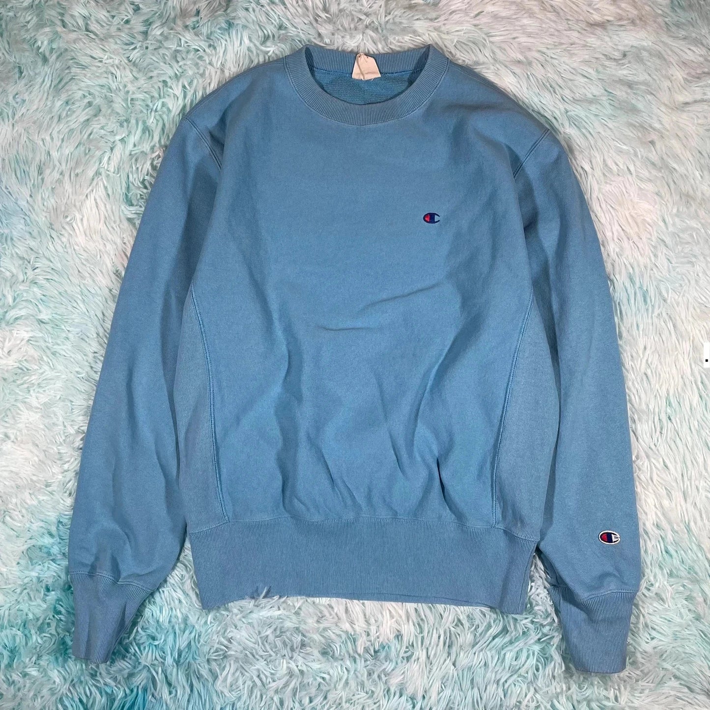 Baby Blue Champion Reverse Weave Sweatshirt - Large