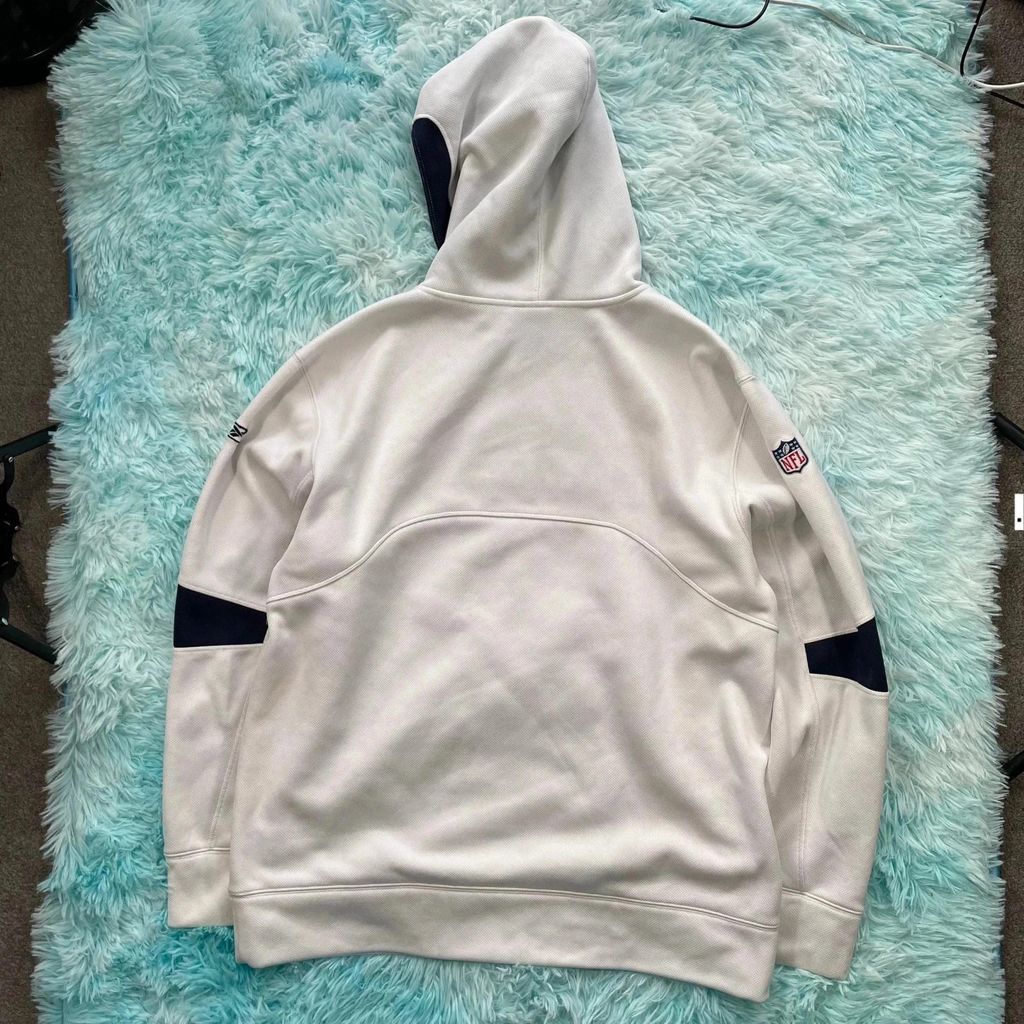 Vintage 00s White Denver Broncos Hoodie Spellout - Medium