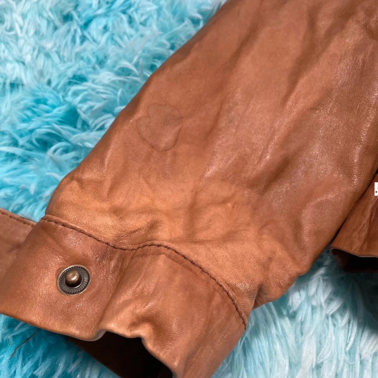 Vintage Y2K Brown Next Leather Jacket - UK18