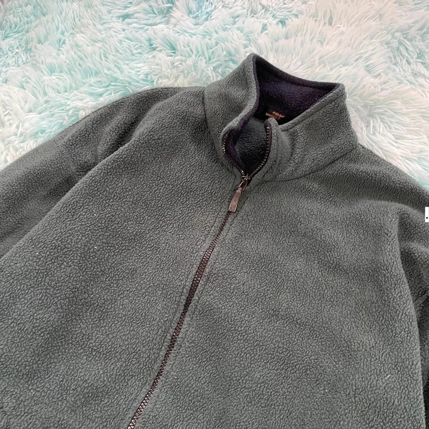 Vintage 90s Green St Michael Chunky Fleece Jacket - Medium