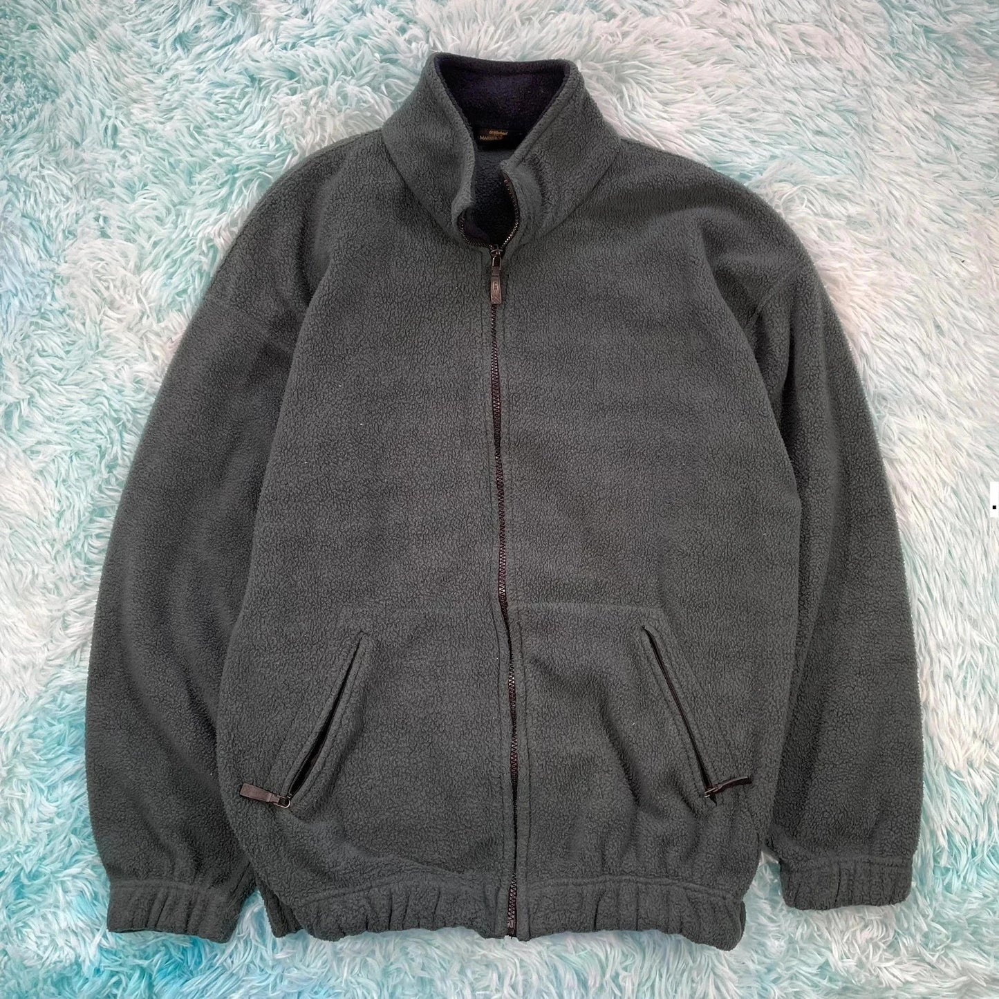 Vintage 90s Green St Michael Chunky Fleece Jacket - Medium