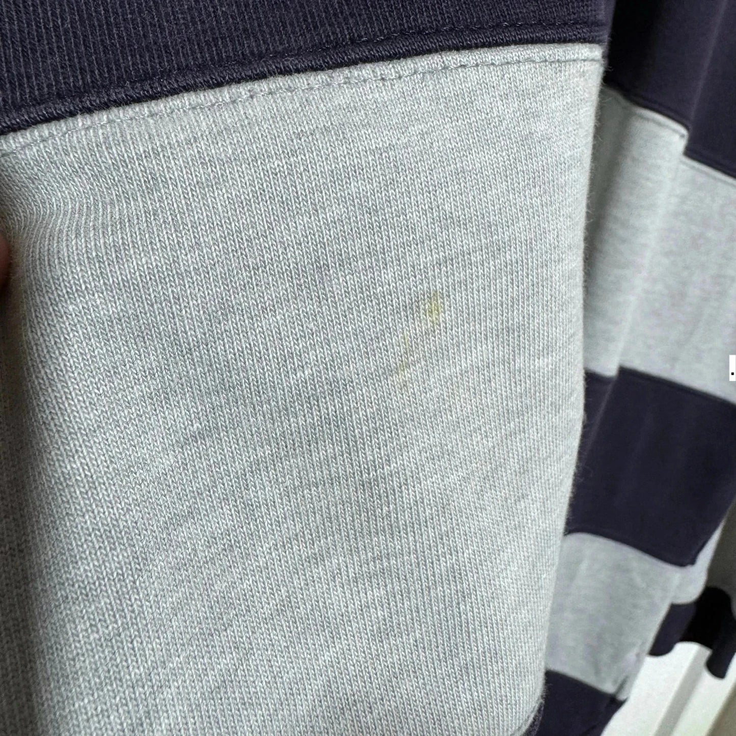 Vintage 00s Grey & Navy Ralph Lauren Rugby Shirt - Large