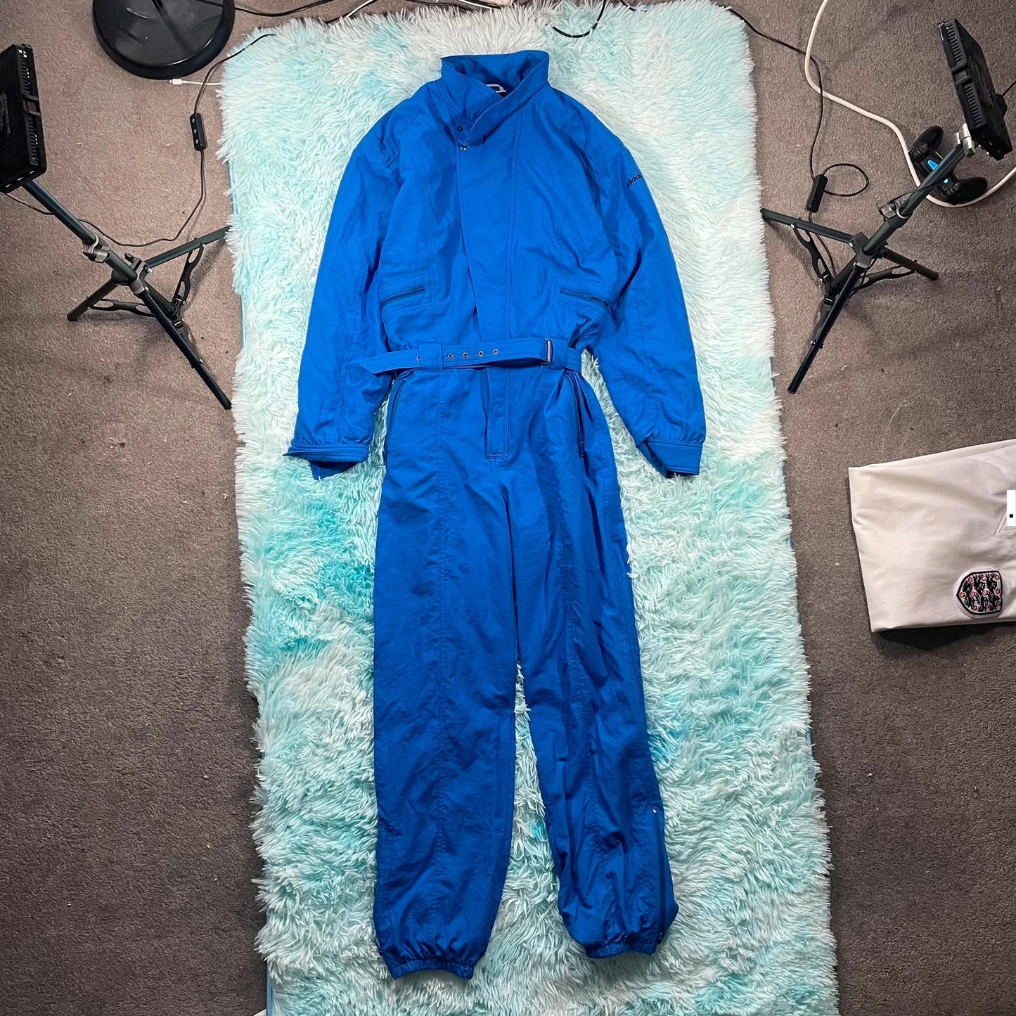 Vintage 90s Blue Adidas Full Ski Suit - Medium