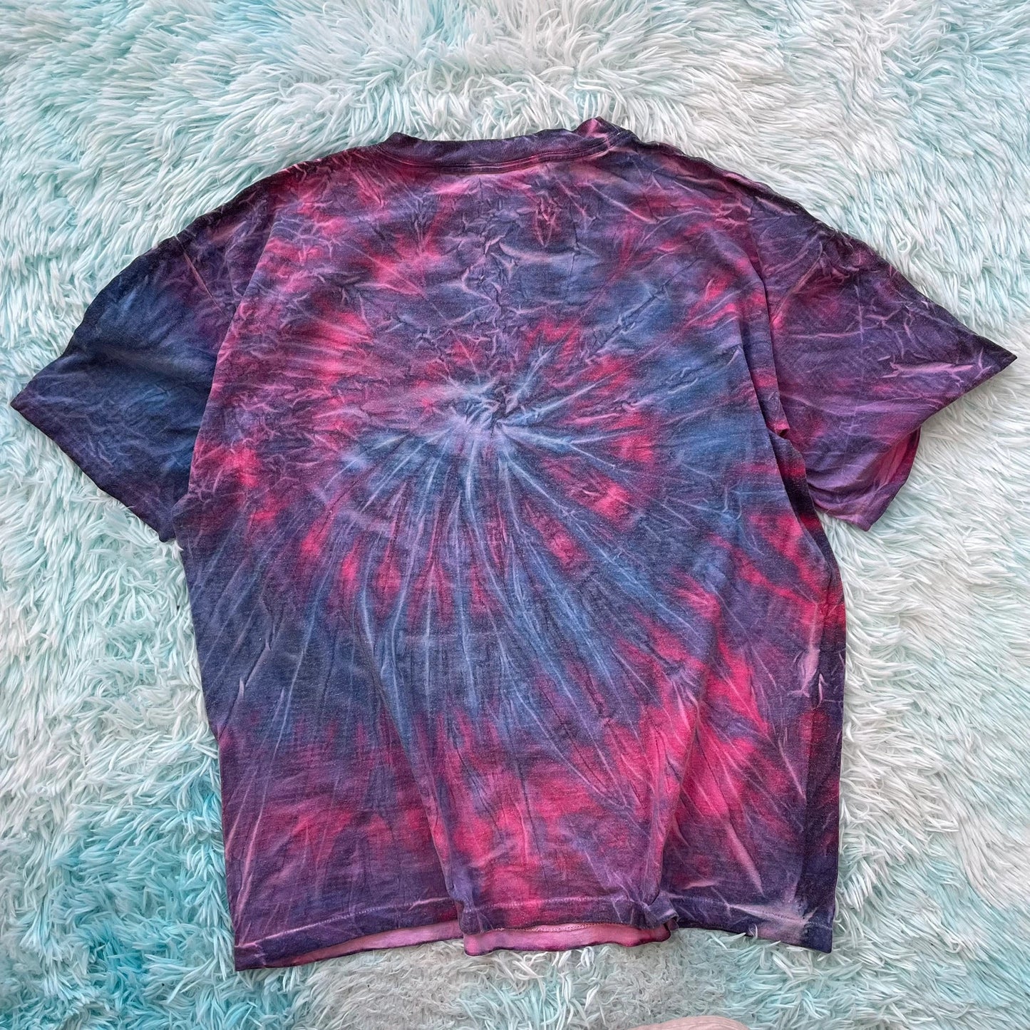 Vintage 90s Purple Tie Dye T Shirt - XL