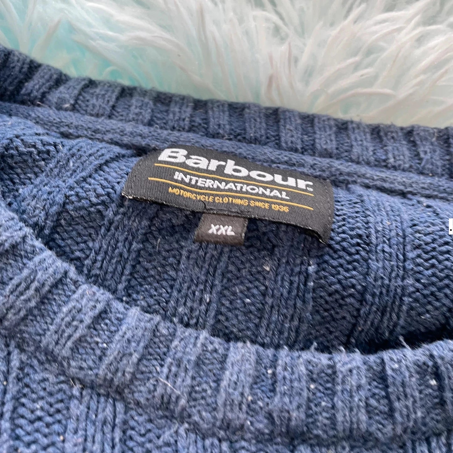 Blue Barbour Knitted Jumper - XXL