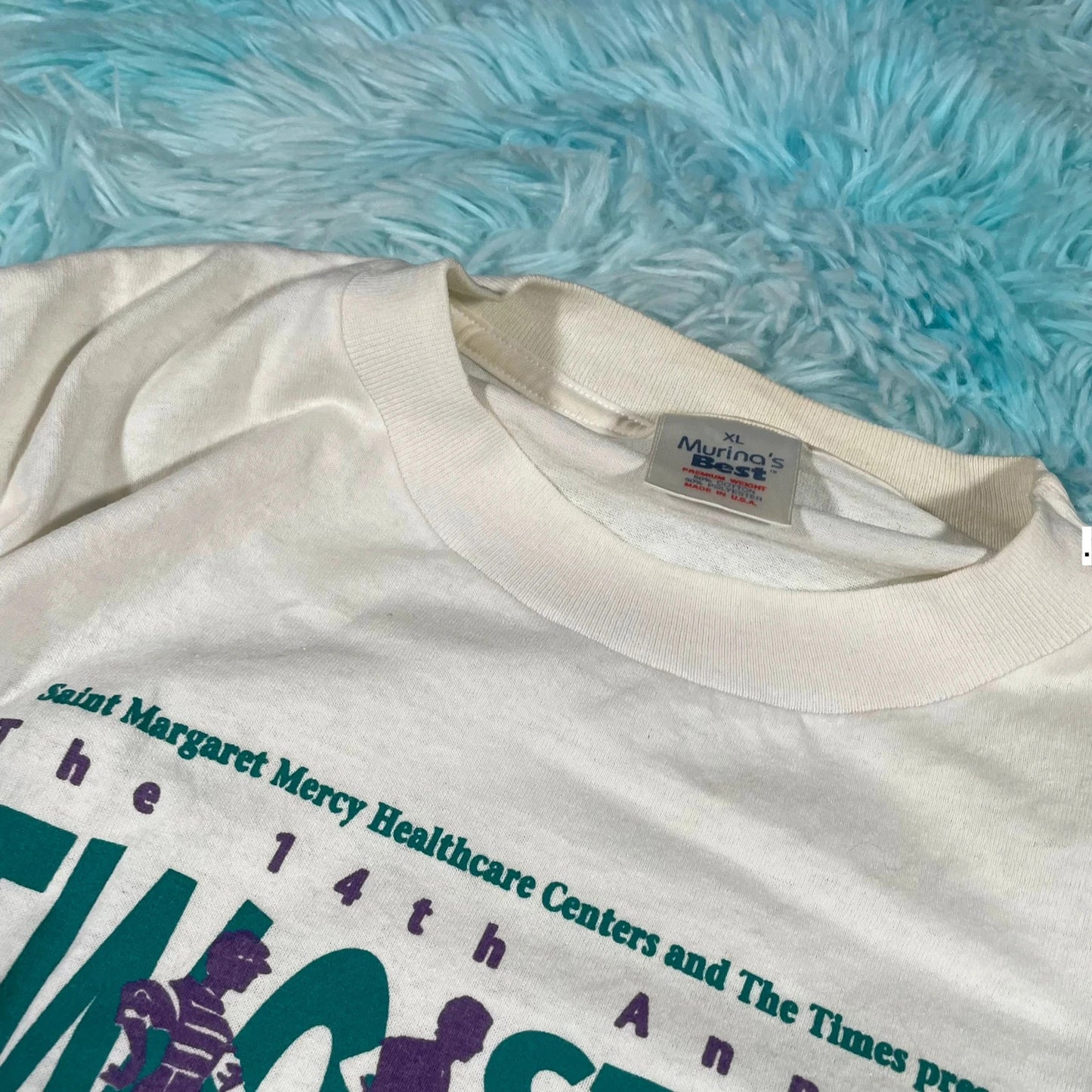 Vintage 90s Marathon Graphic T Shirt Long Sleeve - XL
