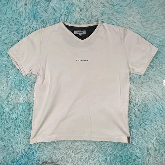 Vintage White Kickers Baby T Shirt - Size 14