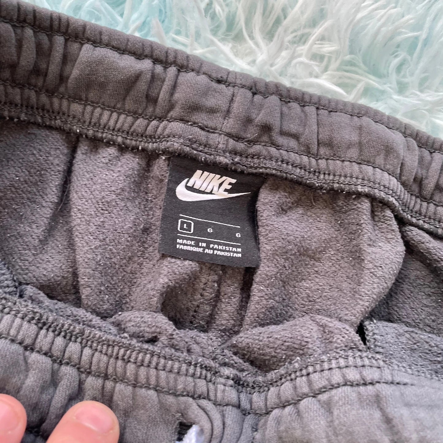Grey Nike Club Joggers Jogging Bottoms - Large