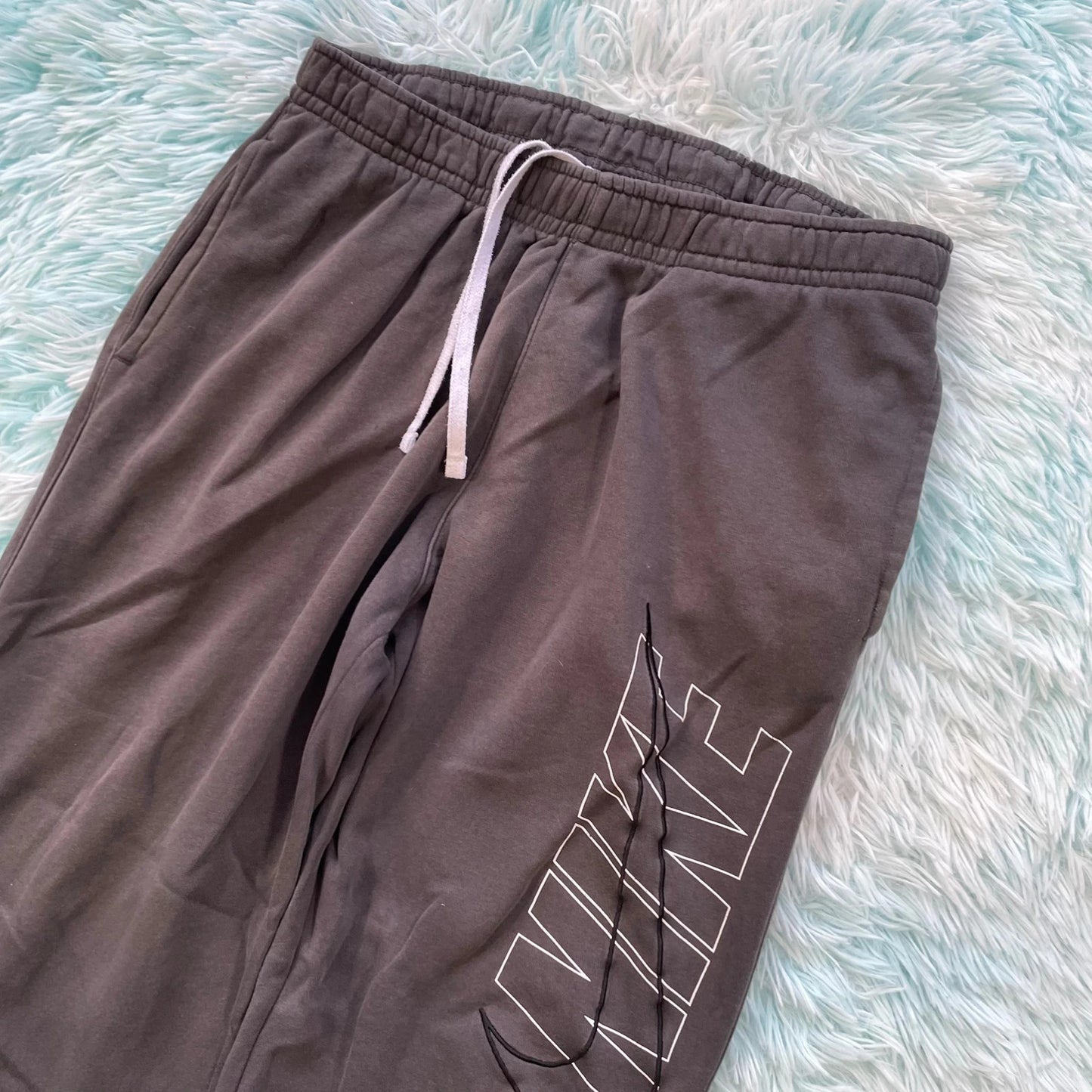 Grey Nike Club Joggers Jogging Bottoms - Large