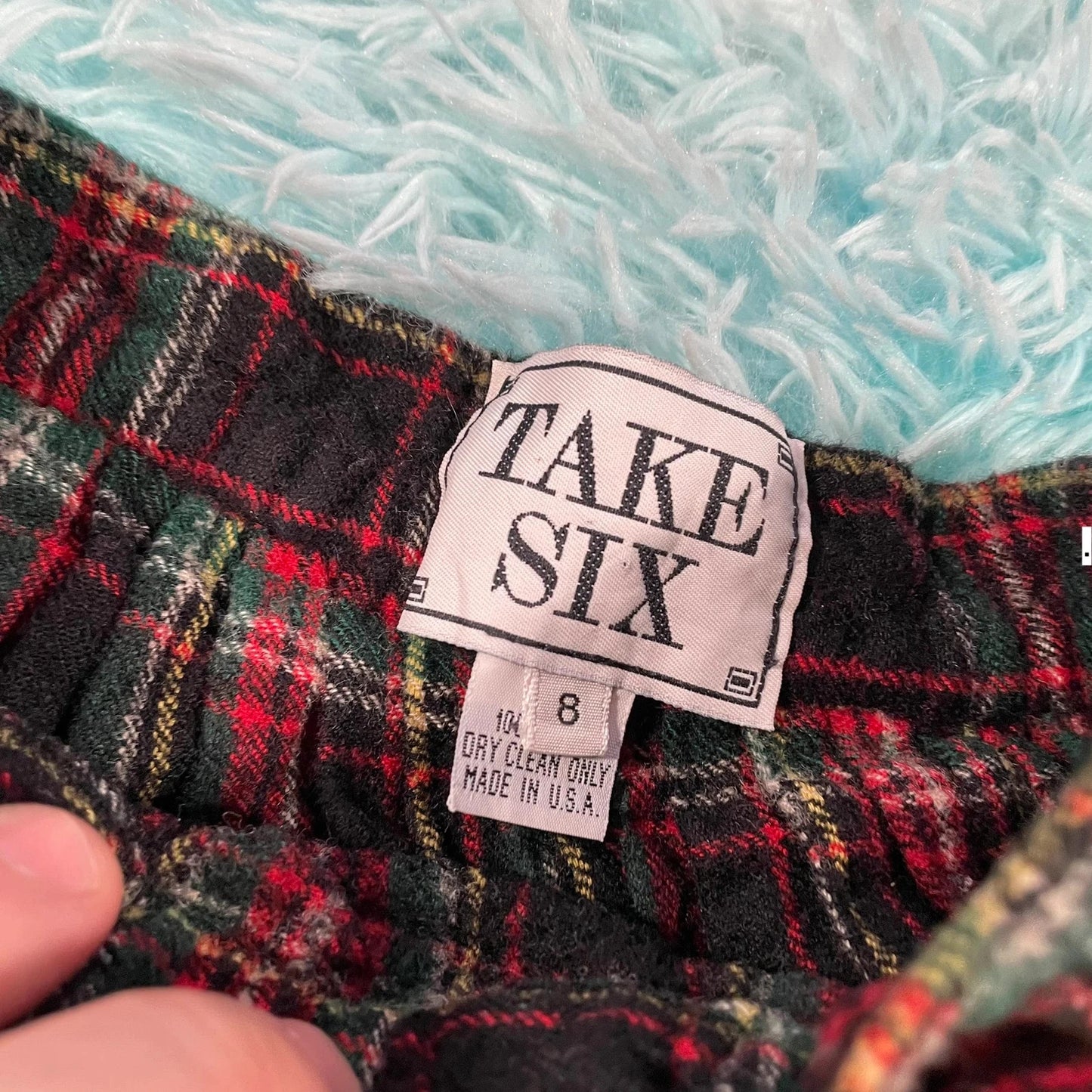 Vintage 90s Tartan Mini Skirt - Size 8