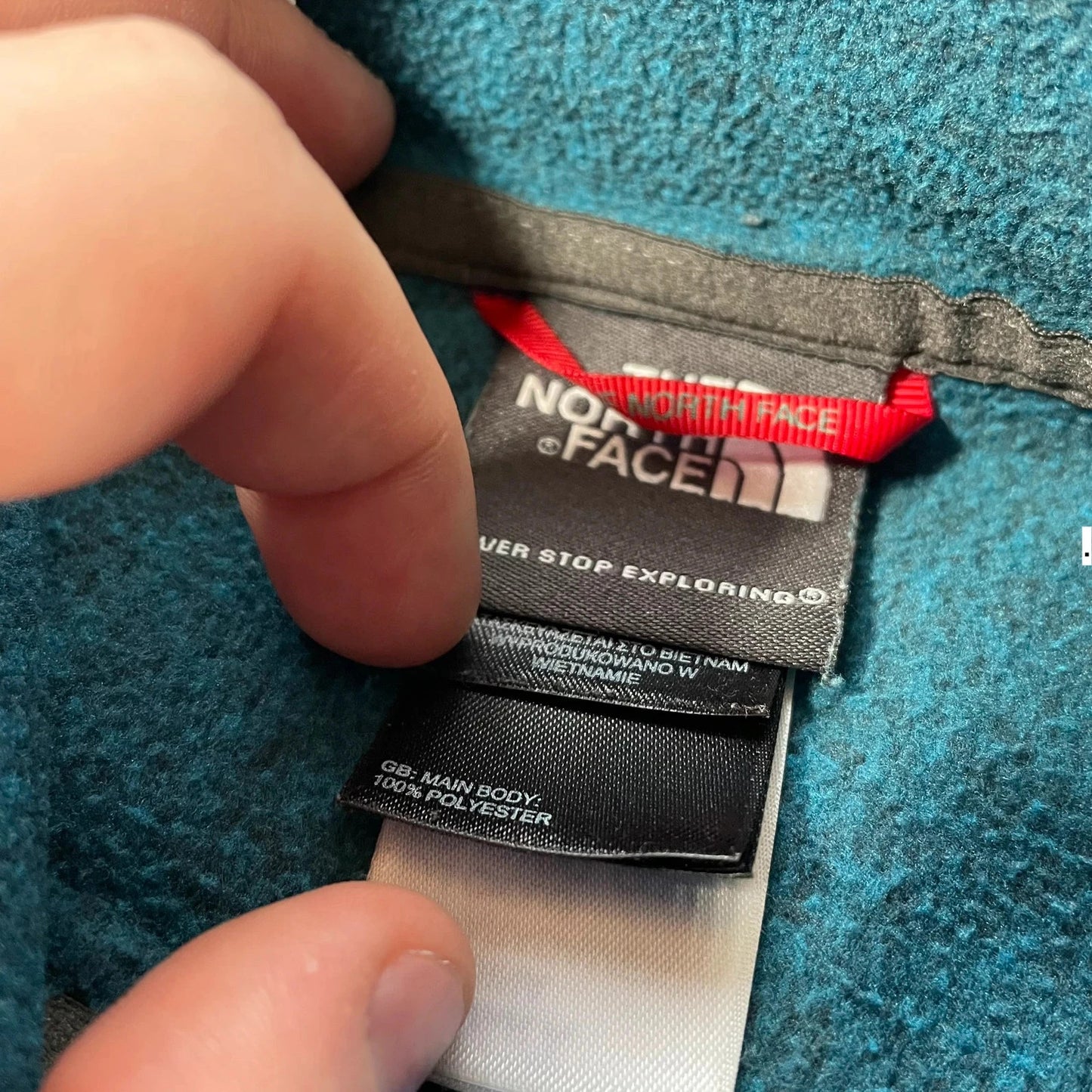 Blue The North Face 1/4 Zip Fleece - Medium