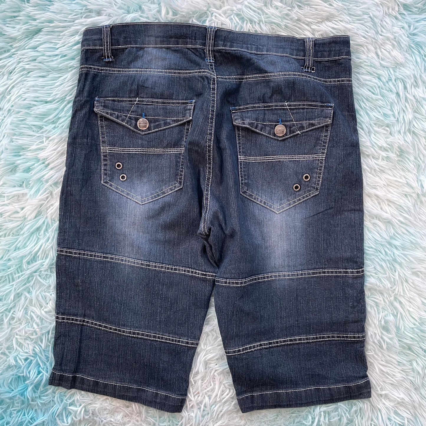 Vintage Blue Mountain Ridge Jean Shorts Jorts - 34W