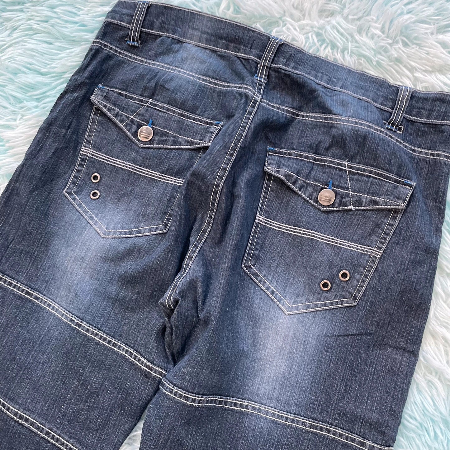 Vintage Blue Mountain Ridge Jean Shorts Jorts - 34W