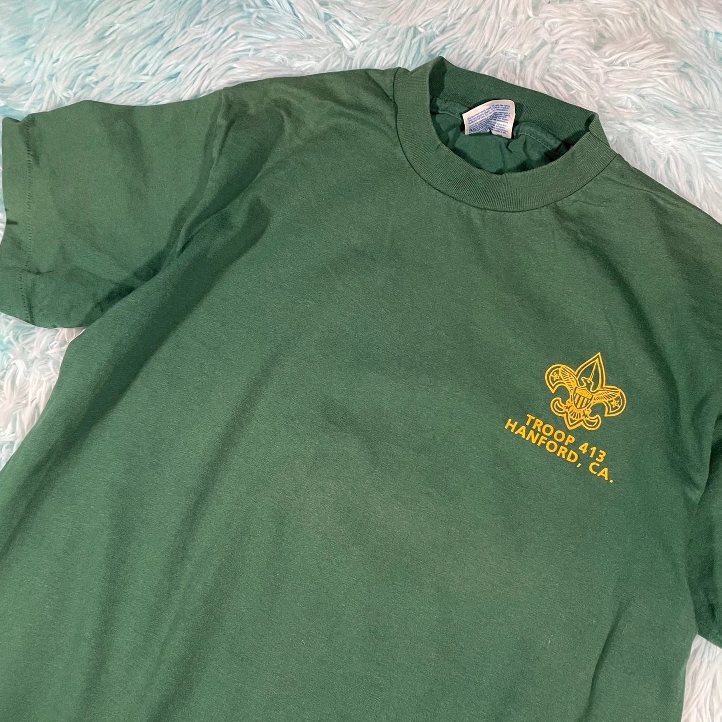Vintage 90s Dark Green Scouts Graphic T Shirt - Medium