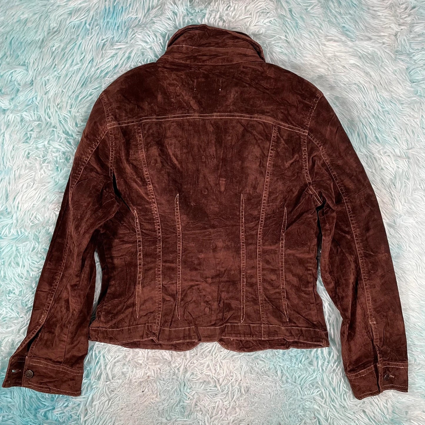 Vintage Y2K Brown Corduroy Jacket - Medium
