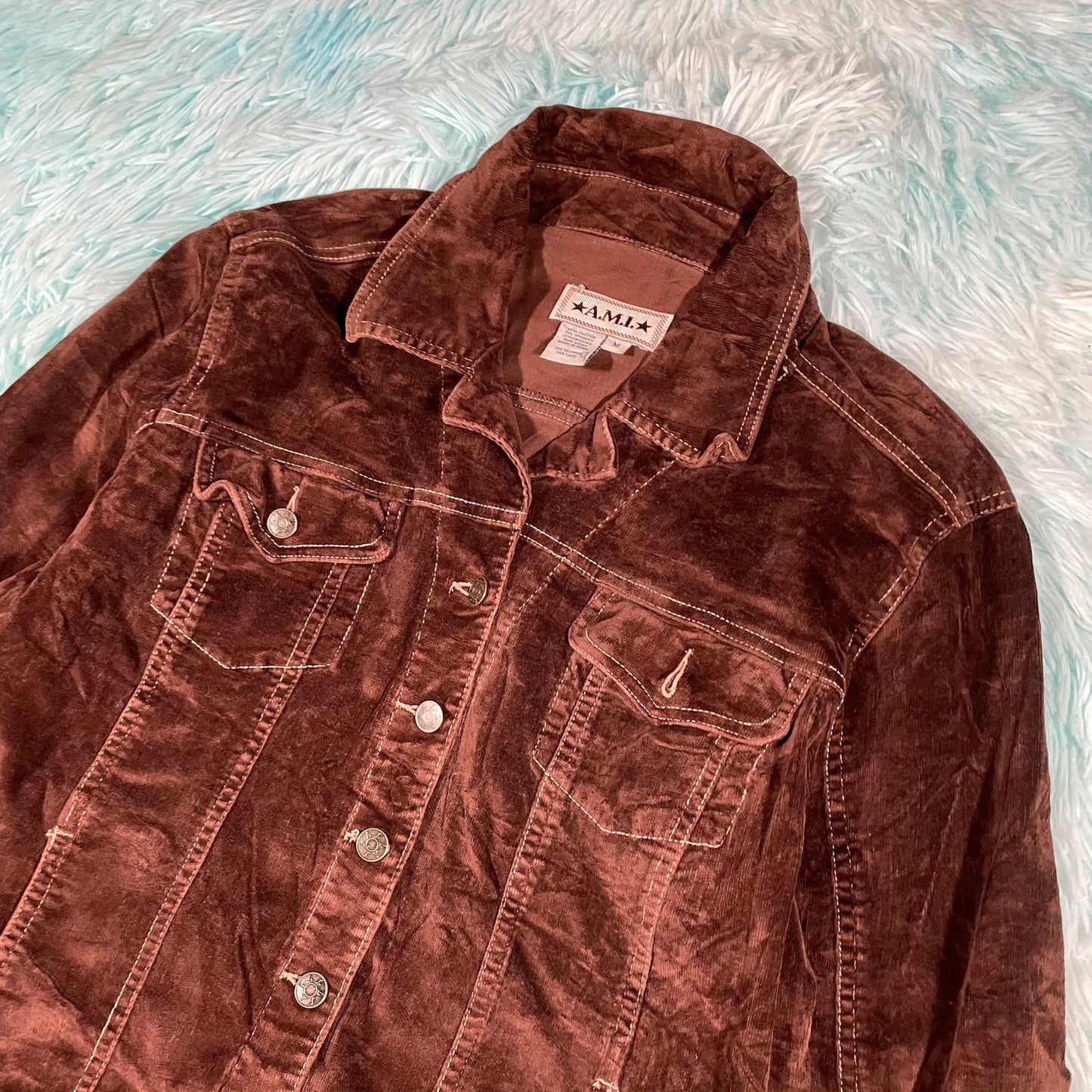 Vintage Y2K Brown Corduroy Jacket - Medium