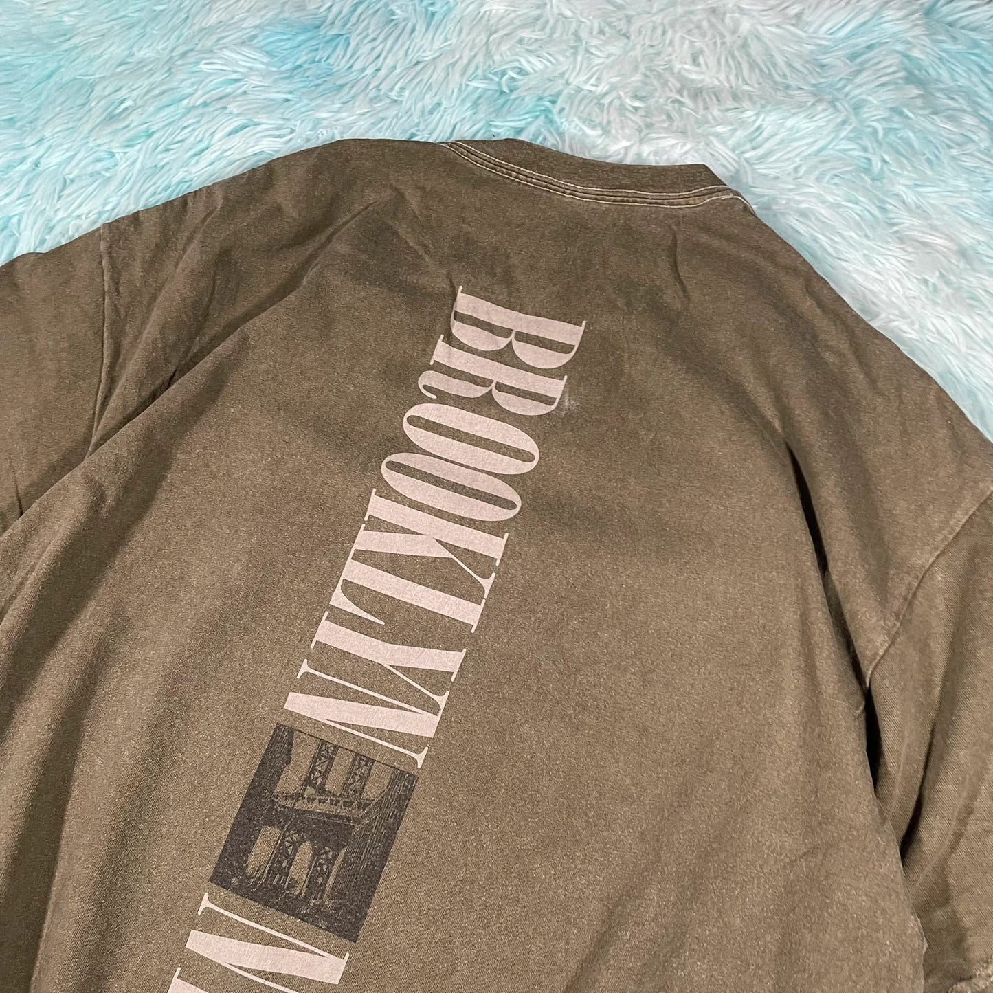 Khaki Urban Outfitters Graphic T Shirt - Large