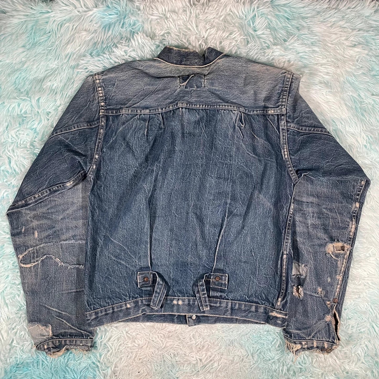 Vintage 00s Distressed Levi’s Denim Jacket Engineered - Small