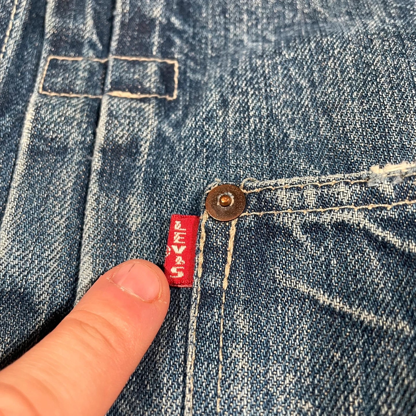 Vintage 00s Distressed Levi’s Denim Jacket Engineered - Small