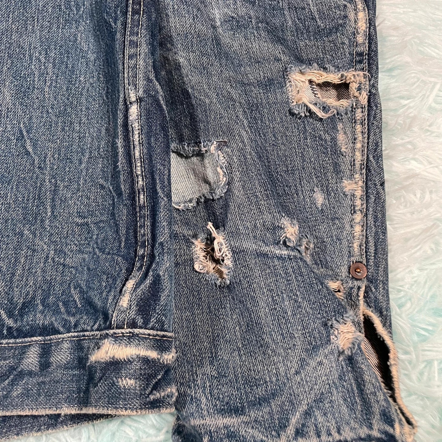 Vintage 00s Distressed Levi’s Denim Jacket Engineered - Small