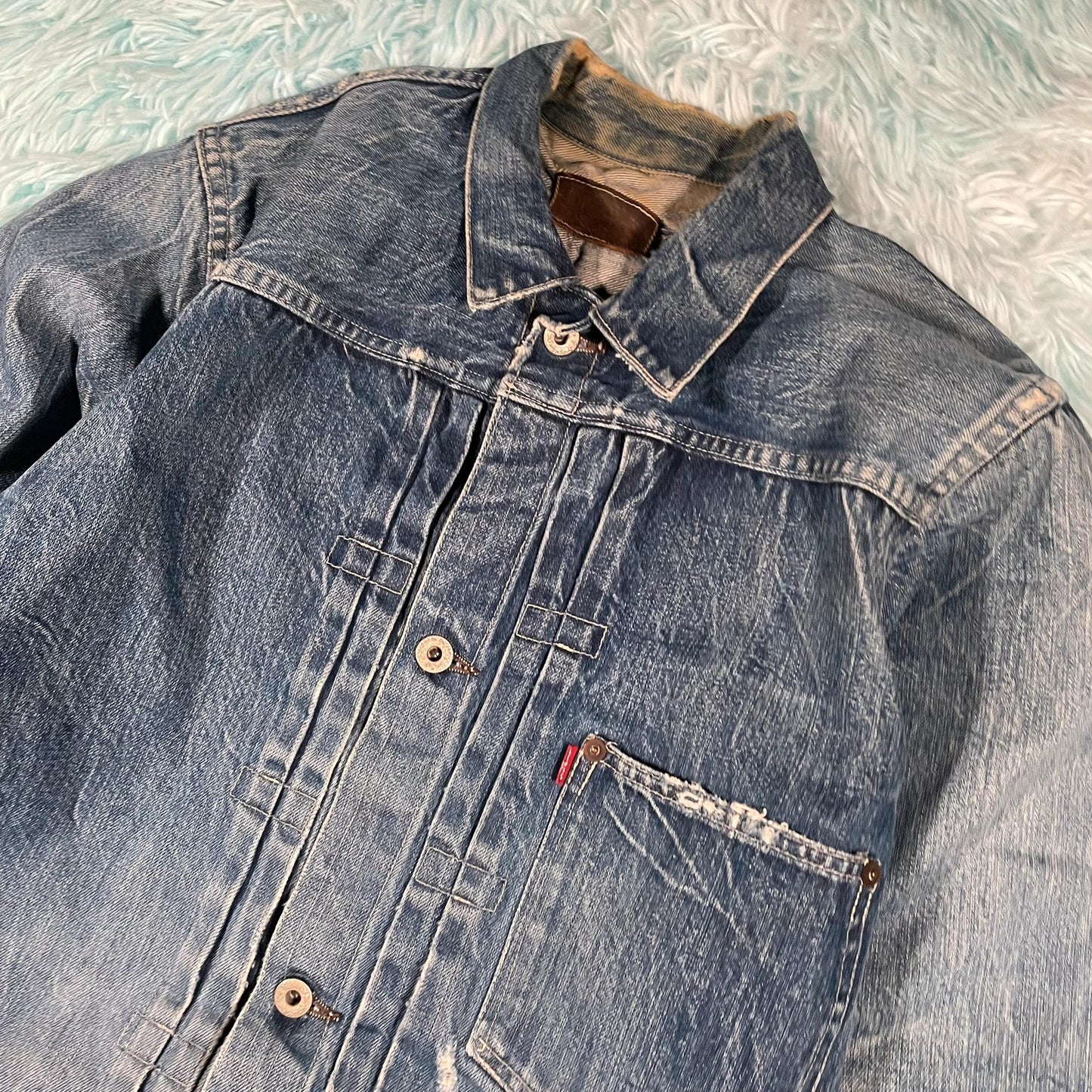 Vintage 00s Distressed Levi’s Denim Jacket Engineered - Small