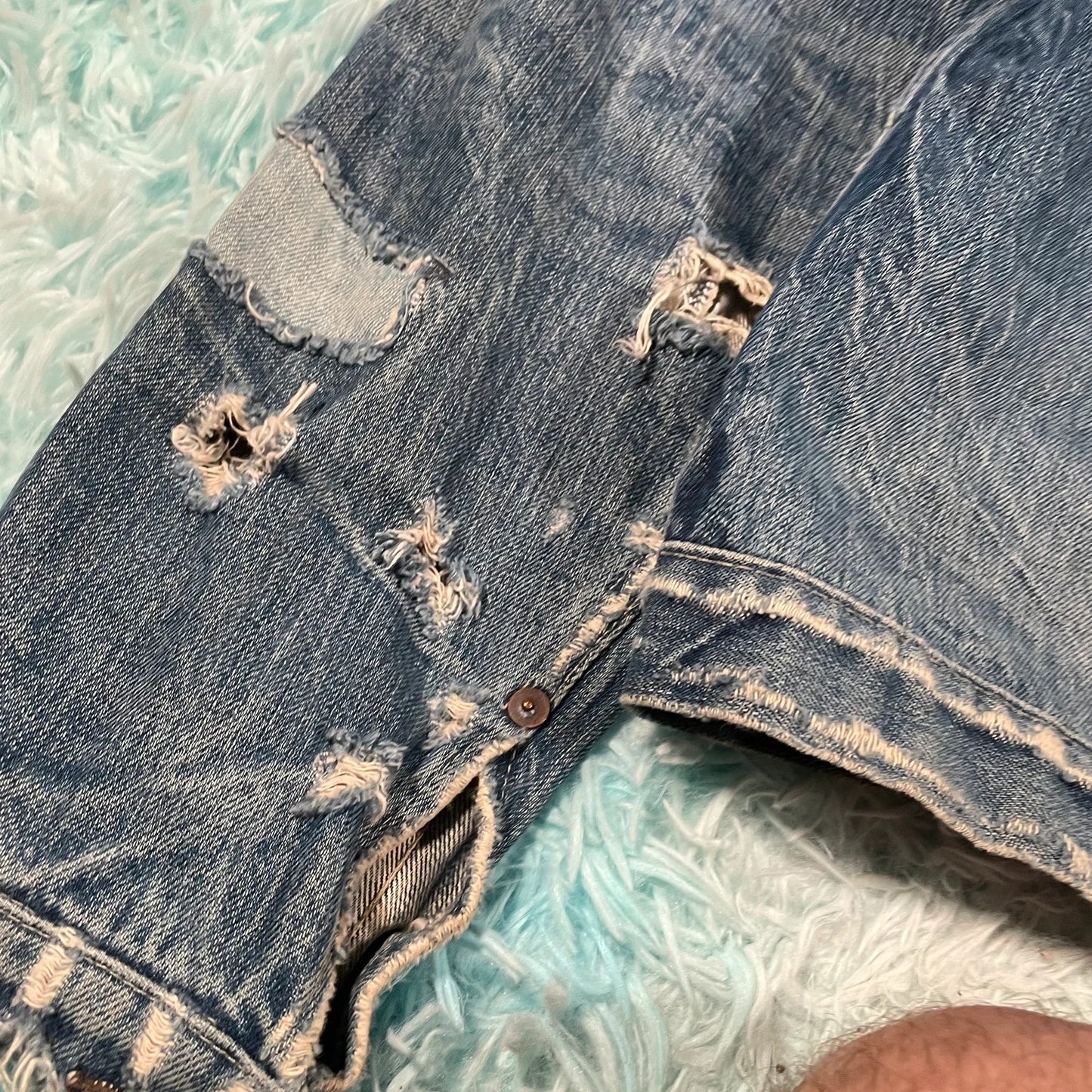 Vintage 00s Distressed Levi’s Denim Jacket Engineered - Small
