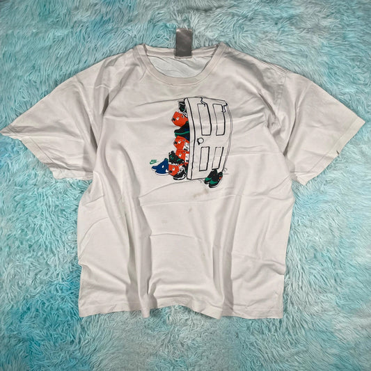 Vintage 00s White Nike Graphic T Shirt - XL