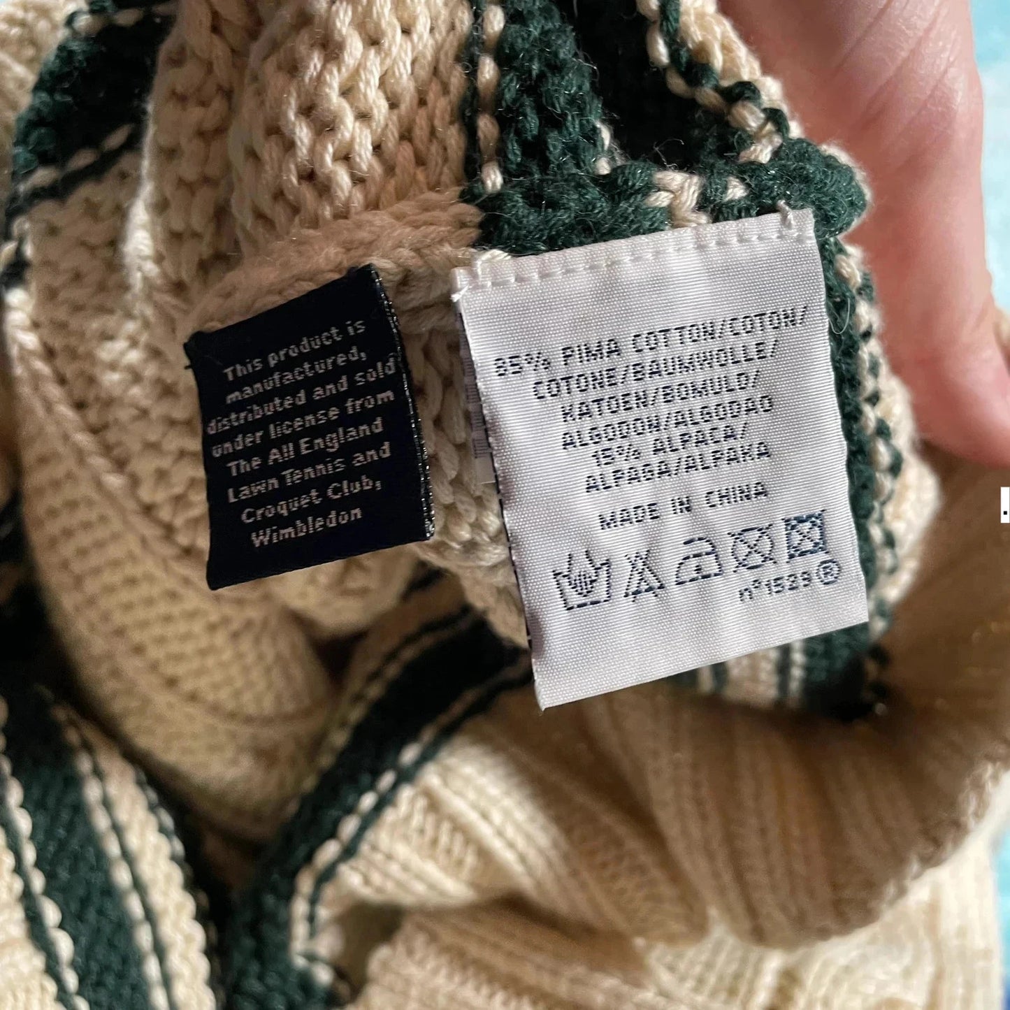 Vintage 90s Polo Ralph Lauren Wimbledon Knitted Vest - Medium