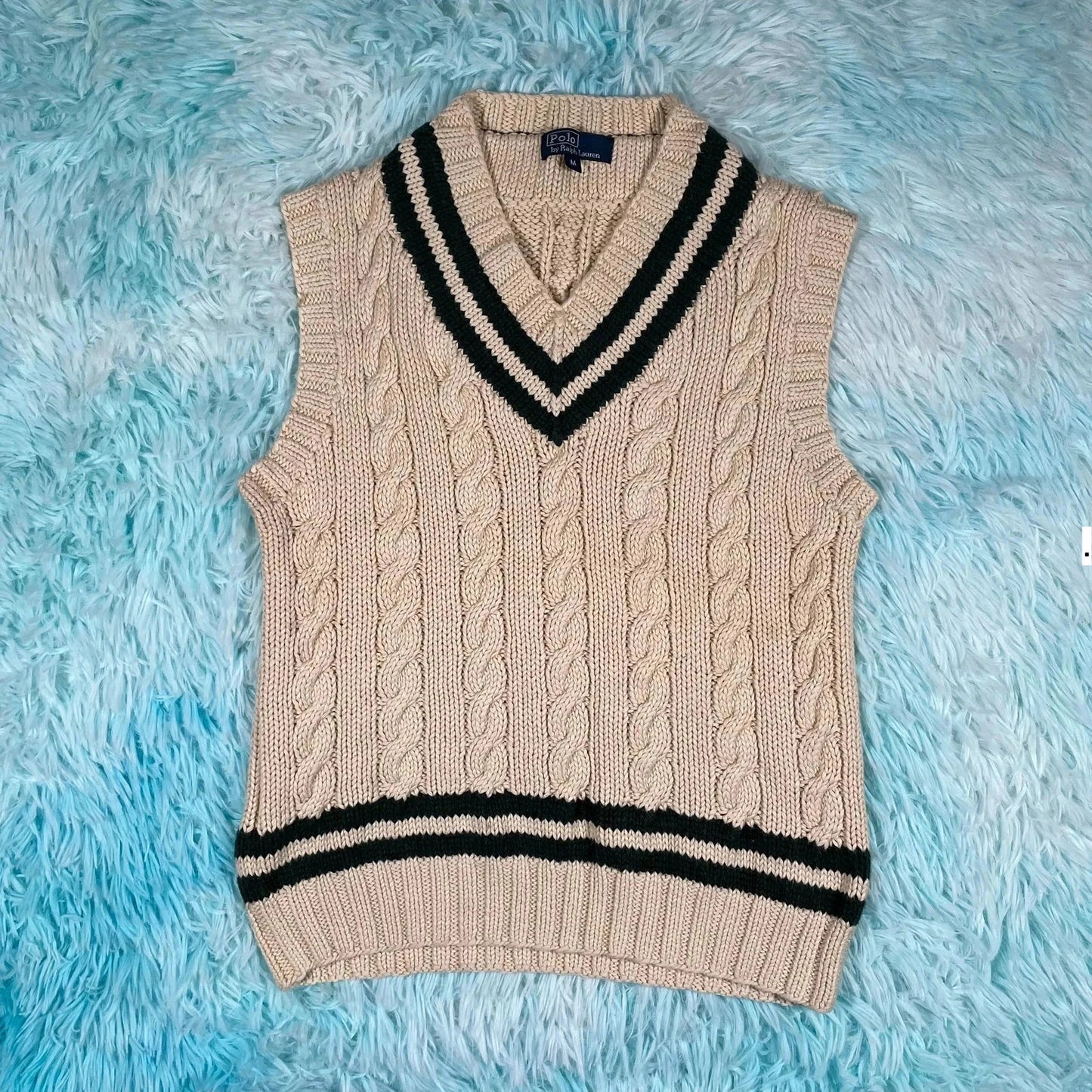Vintage 90s Polo Ralph Lauren Wimbledon Knitted Vest - Medium