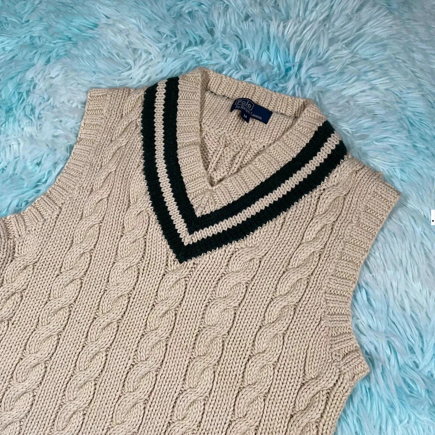 Vintage 90s Polo Ralph Lauren Wimbledon Knitted Vest - Medium