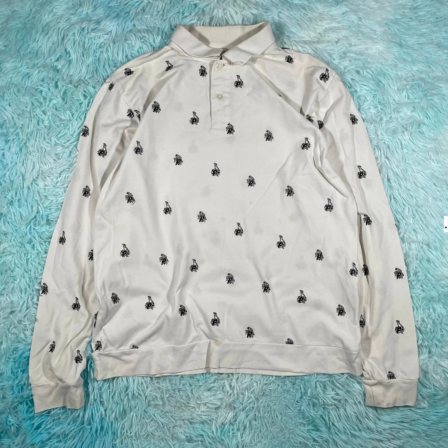 White Palace Long Sleeve Polo Shirt - XL