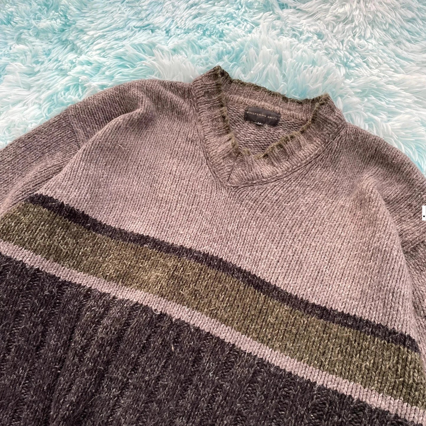 Vintage 90s Grey Chunky Knitted Jumper - Medium