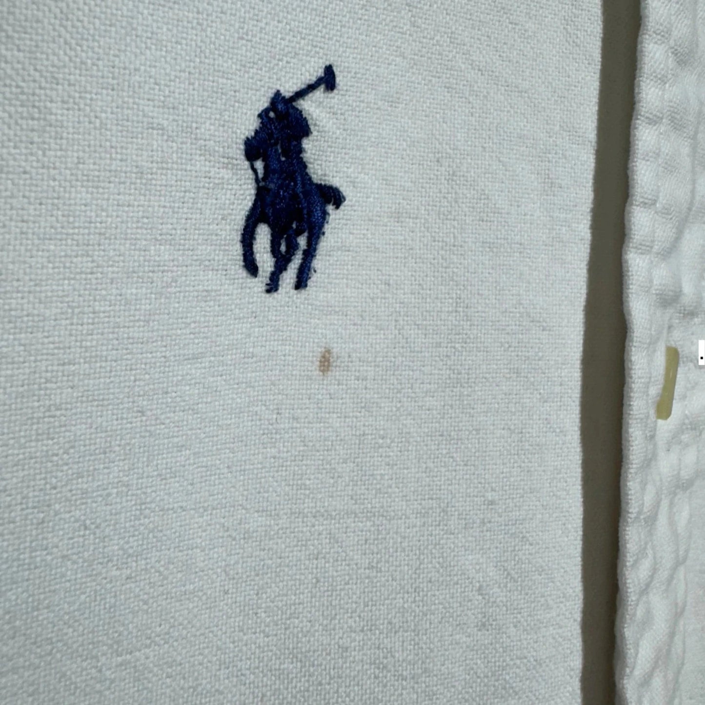 White Polo Ralph Lauren Shirt All Over Pony - Large