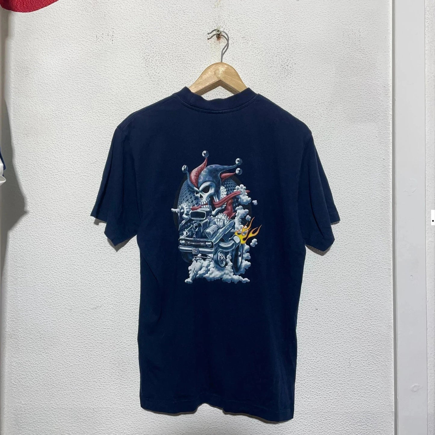 Vintage 90s Navy No Fear Graphic Skate T Shirt - Medium