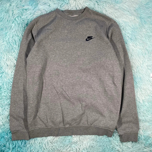 Grey Nike Sweatshirt Plain - Large