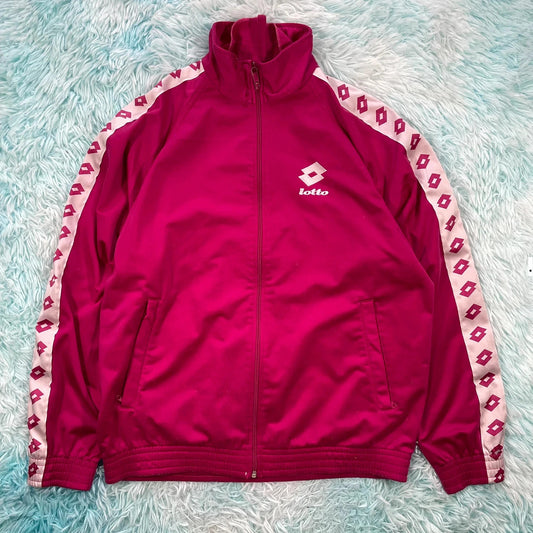 Vintage 90s Pink Lotto Track Jacket - XL