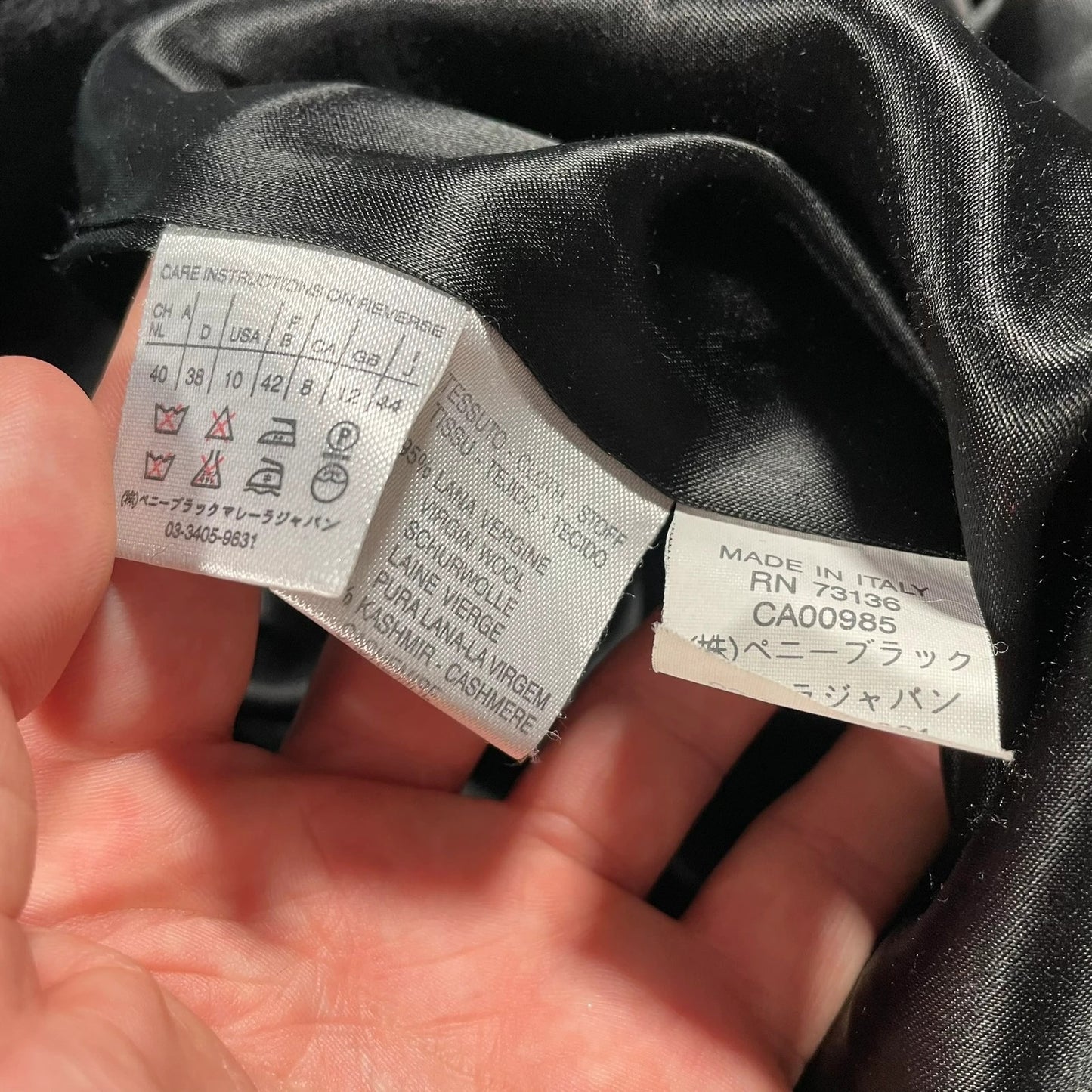 Grey Marella Wool Long Coat - Size 12
