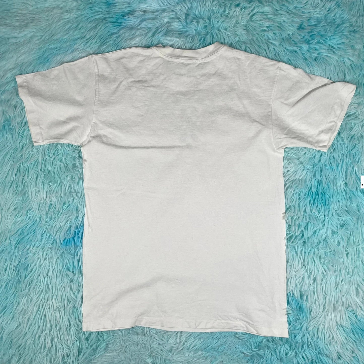 Vintage 90s White Patterned T Shirt - Medium
