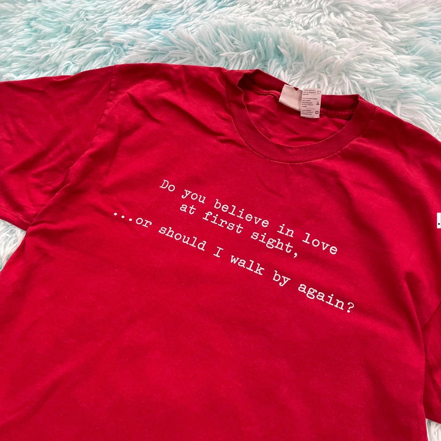 Vintage 90s Red Funny Slogan T Shirt - Large
