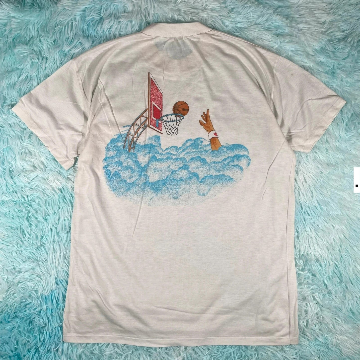 Vintage 80s Adidas Basketball Graphic T Shirt - Medium