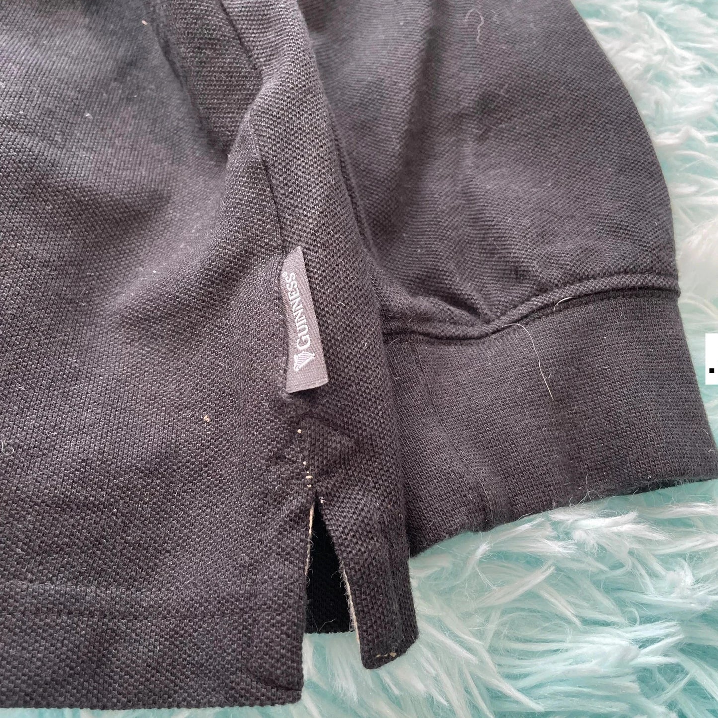 Black Guinness Polo Shirt Long Sleeve - XXL