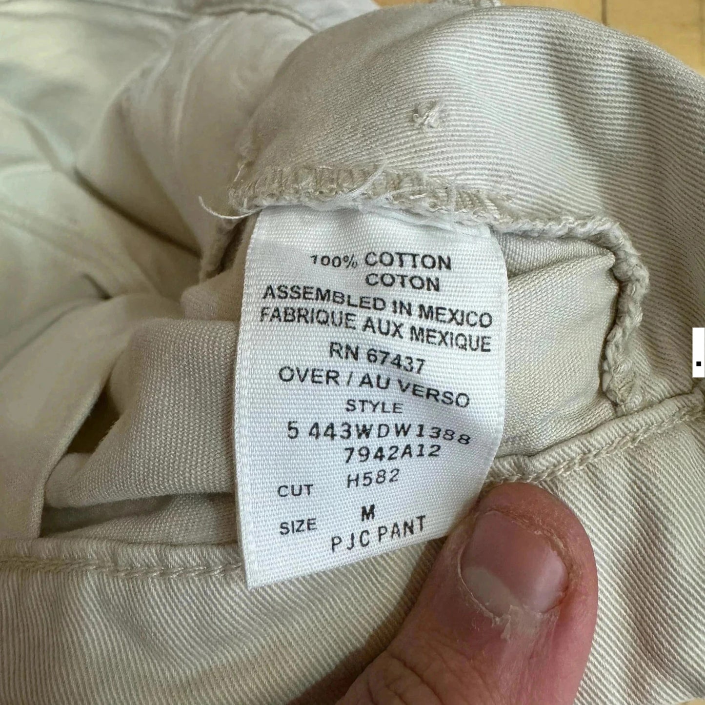 Vintage Cream Polo Jeans Ralph Lauren Cargo Trousers - Medium