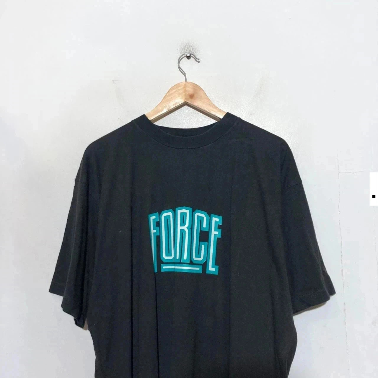 Vintage 90s Black Nike Force Baggy T Shirt - XL