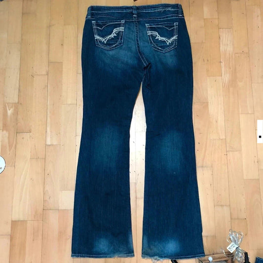 Vintage Y2K 00s Embroidered Jeans Mid High Rise Big Star - 34W CL