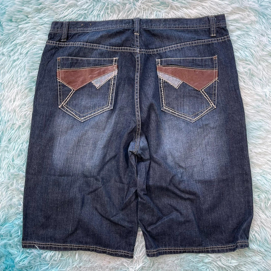 Vintage 00s Route66 Jean Shorts Denim Jorts Baggy - 38W